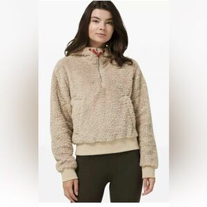 Lululemon Oh So Sherpa Half Zip Soft Fleece Hoodie Jacket size 8